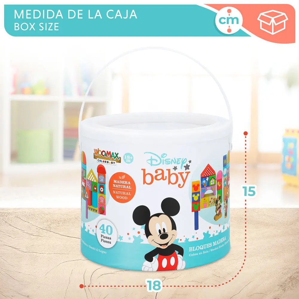 Disney Mickey and Minnie 40 hölzern blocks tin Produktfoto