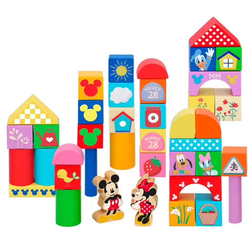 Disney Mickey and Minnie 40 hölzern blocks tin Produktfoto