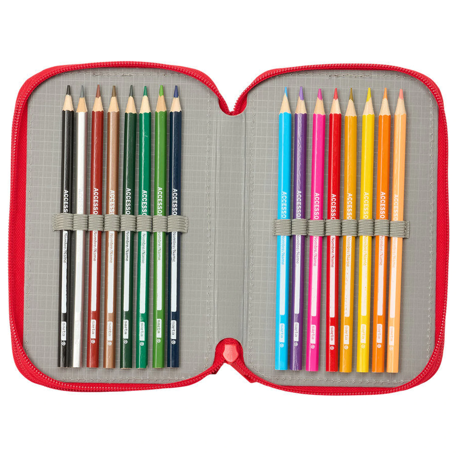 Disney Mickey & Friends Racing Dreifach-Federmäppchen 37-teilig Produktfoto