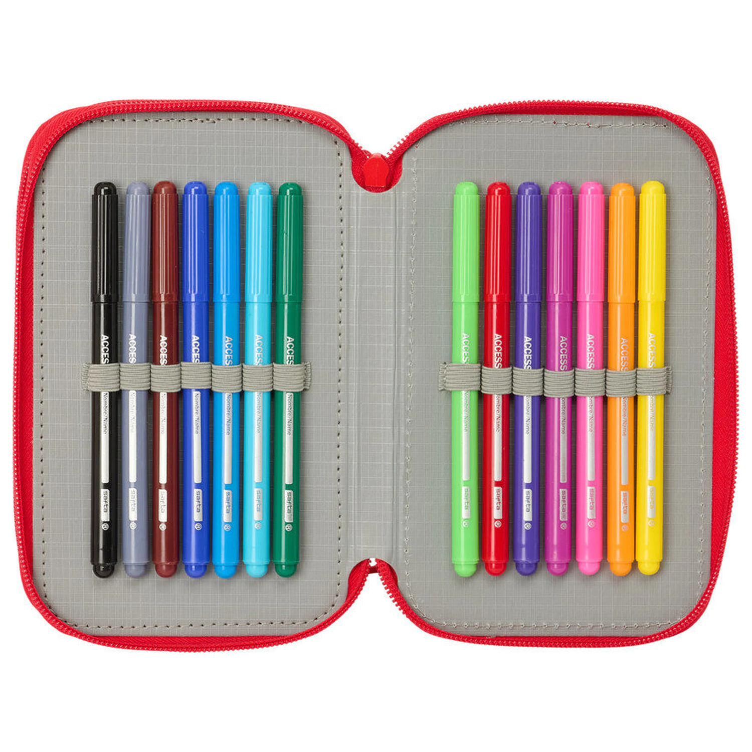 Disney Mickey & Friends Racing Dreifach-Federmäppchen 37-teilig Produktfoto