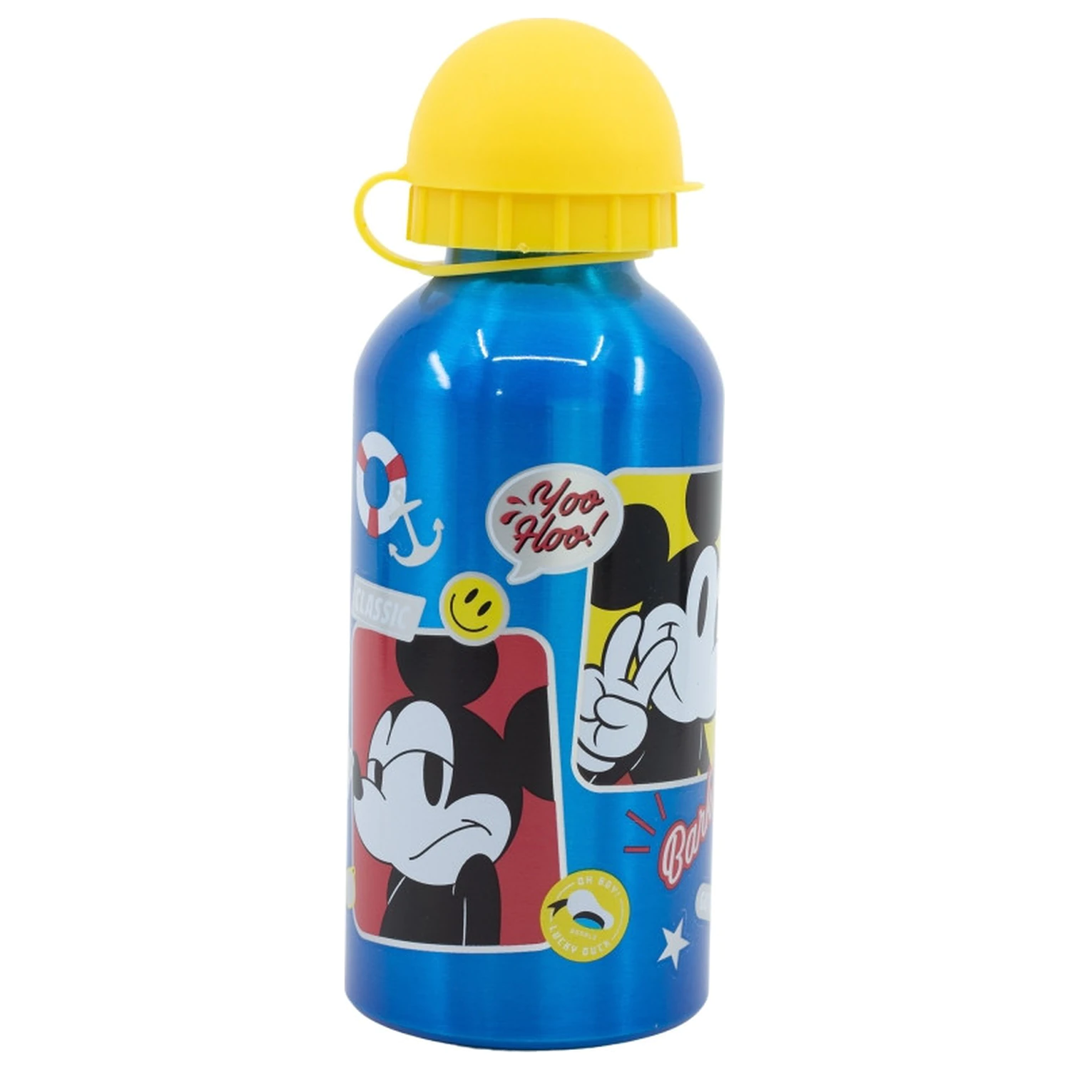 Disney Mickey Fun-Tastic Aluminium-Wasserflasche mit Trinkverschluss 400 ml Produktfoto