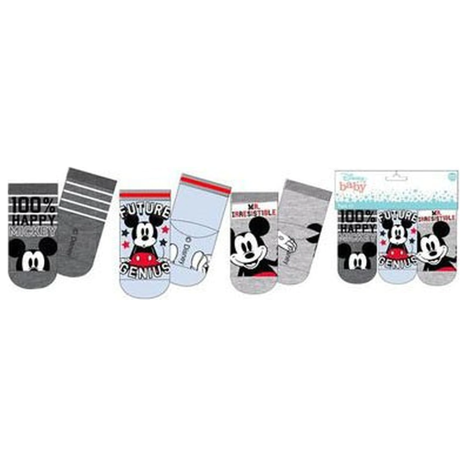 Disney Mickey Genius Blue Babysocken 6-12 Monate Produktfoto