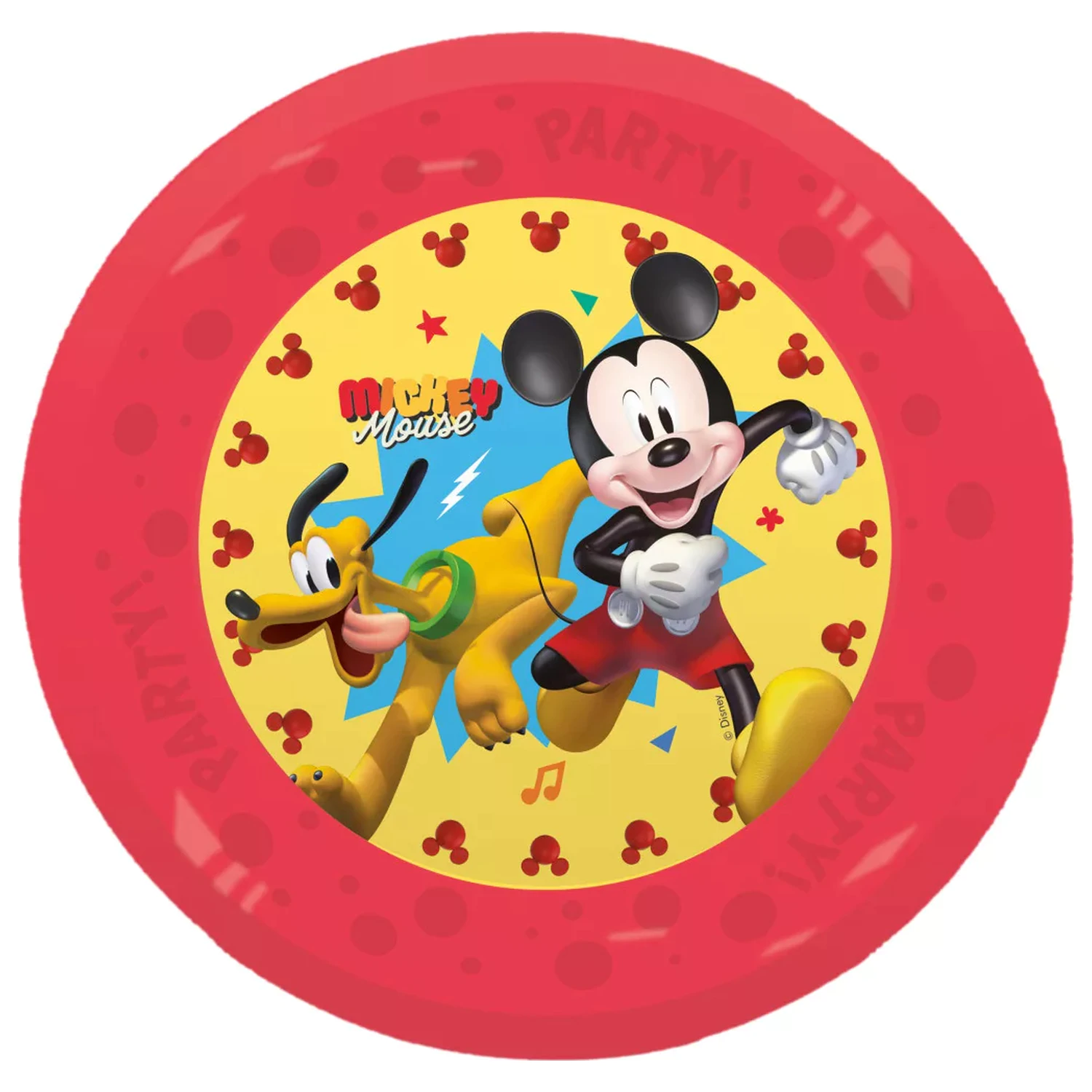 Disney Mickey Jump Into Fun Mikro Premium Plastik flacher Teller 4-teiliges Set 21 cm Produktfoto