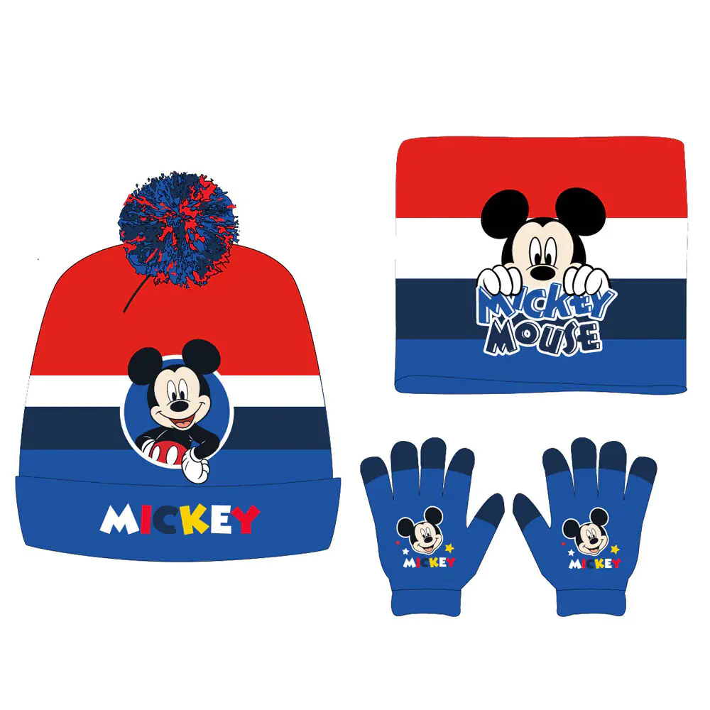 Disney Mickey Schlauchschal, Mütze und Handschuh set Produktfoto