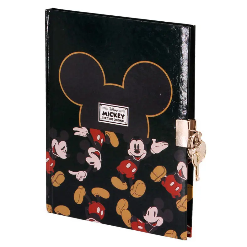 Disney Mickey Echtes Tagebuch mit Schlüssel Produktfoto