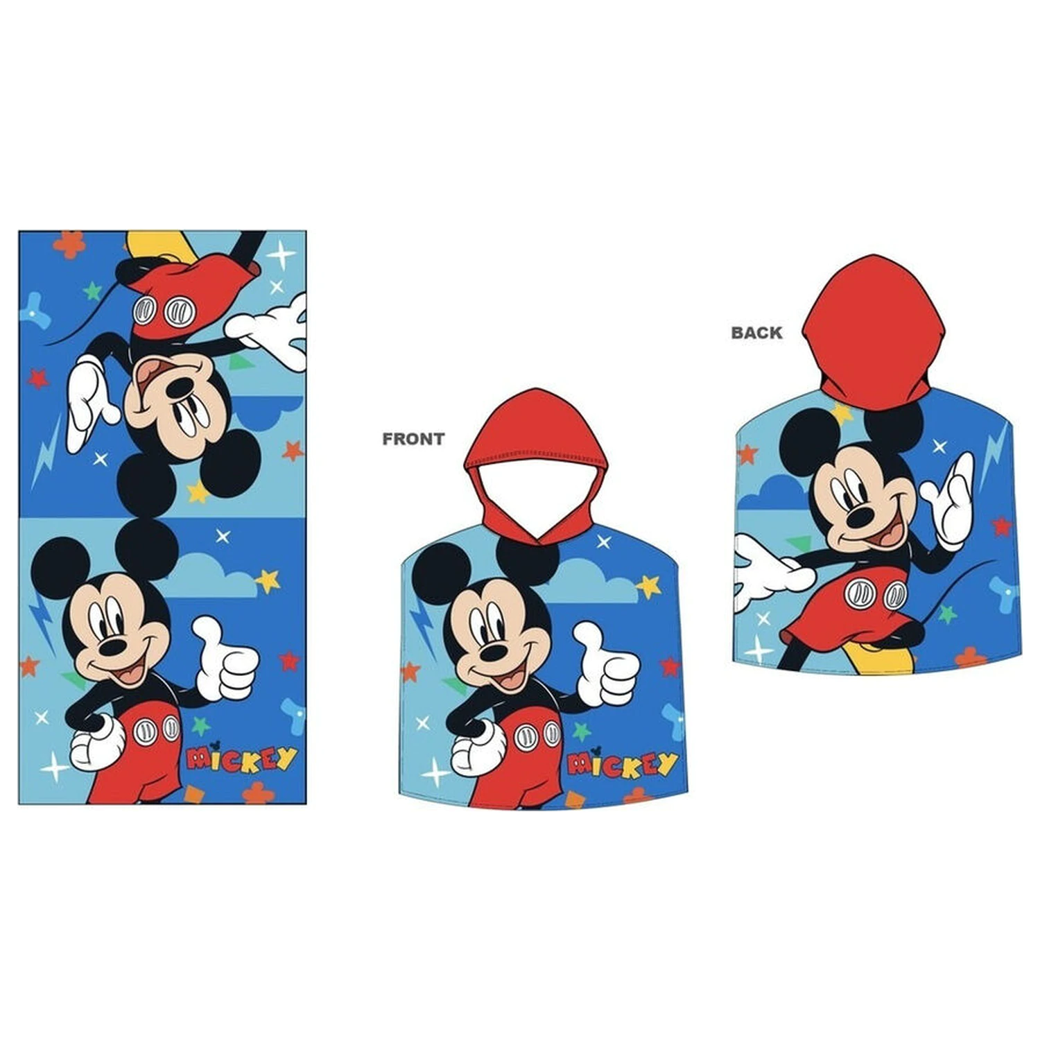 Disney Mickey Mikrofaser-Poncho-Handtuch Produktfoto