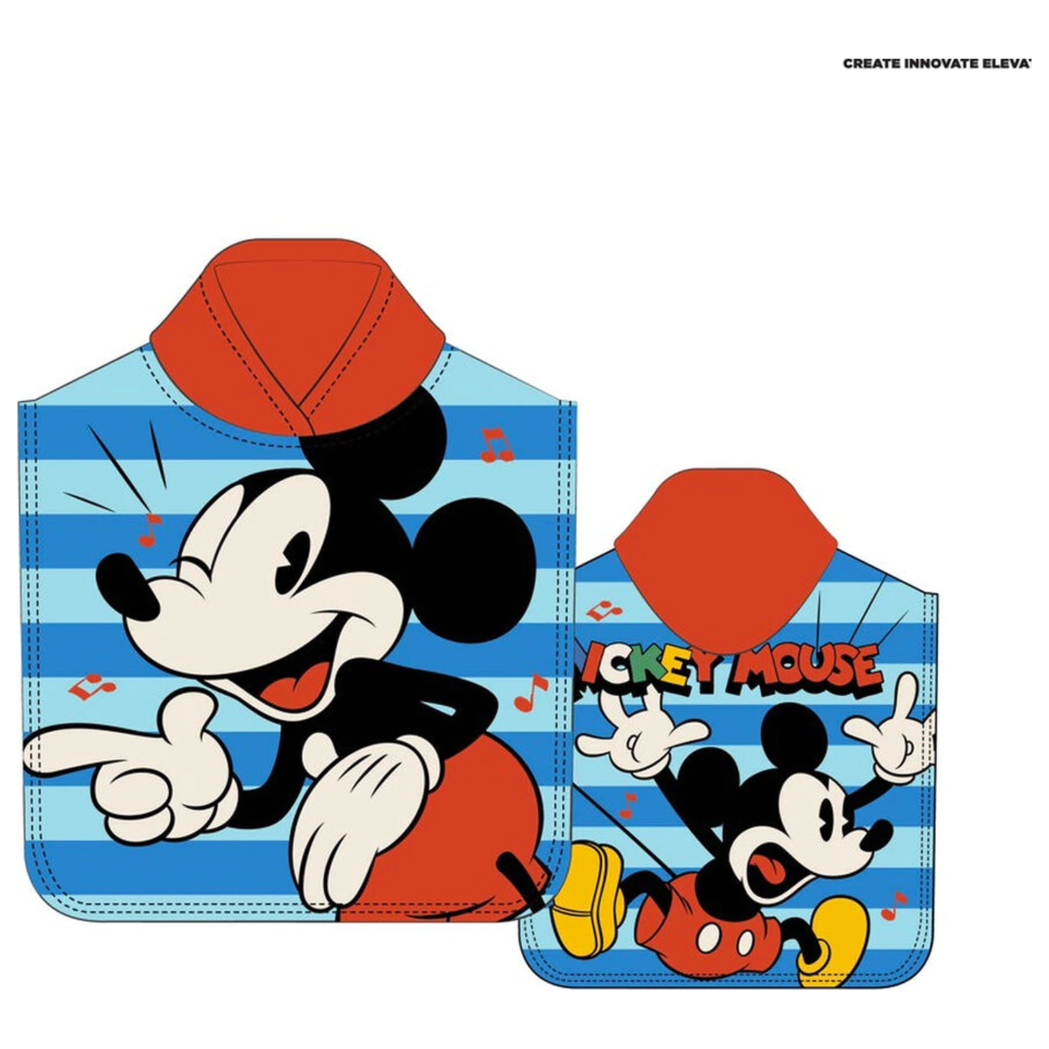 Disney Mickey Mikrofaser-Ponchohandtuch Produktfoto