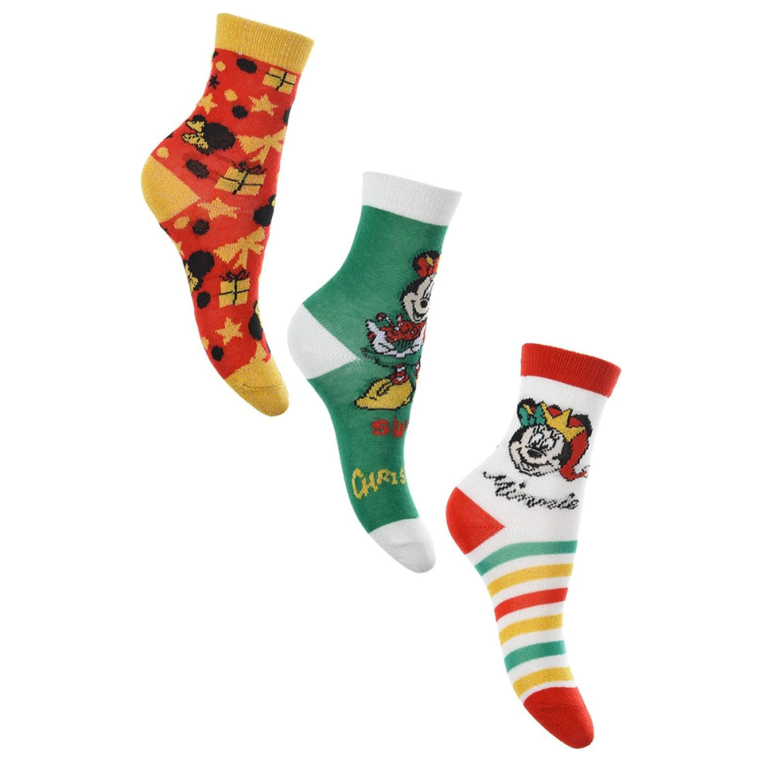Disney Mickey, Minnie Weihnachts Kinder Socken 31/34 Produktfoto