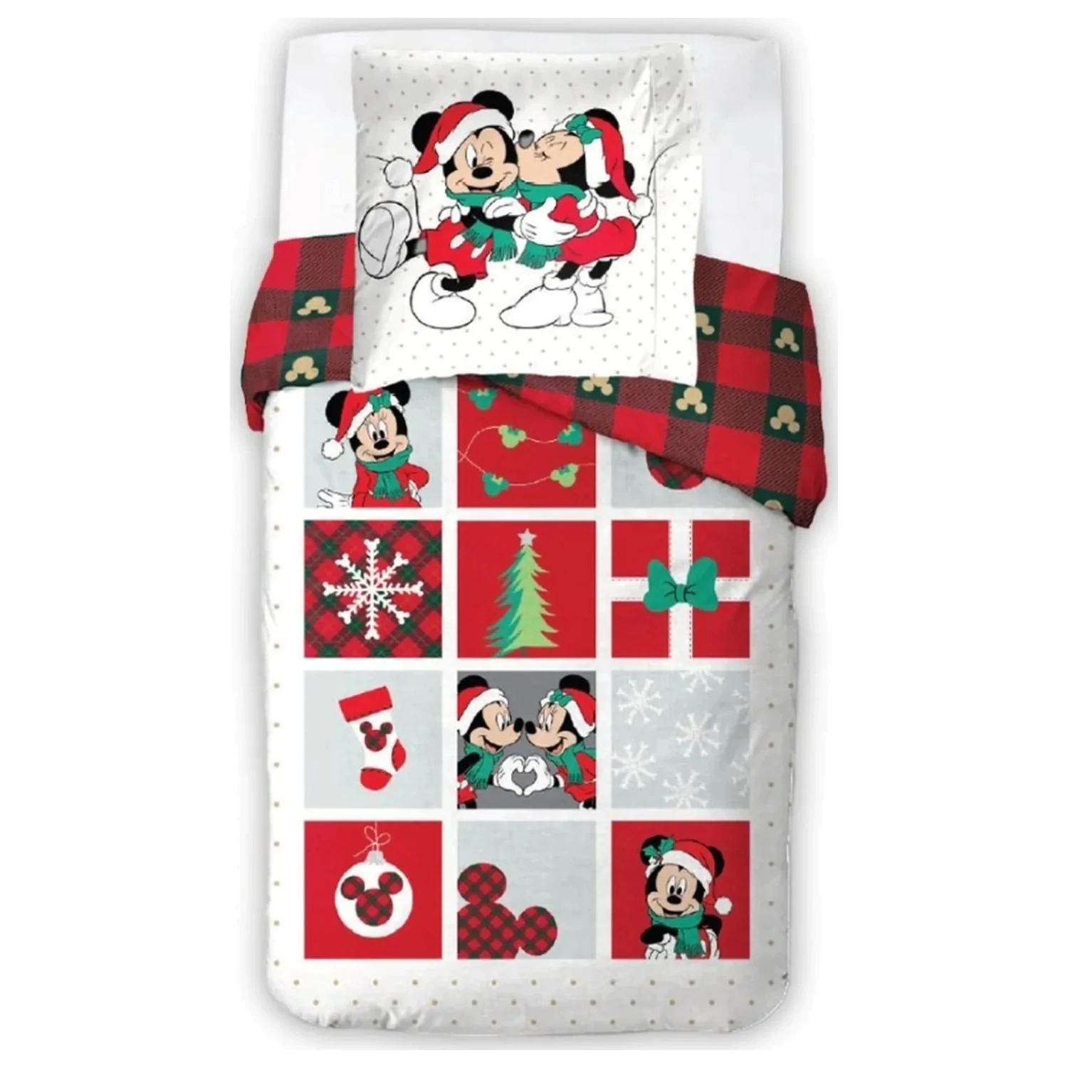 Disney Mickey, Minnie Holiday Christmas Bettbezug Produktfoto