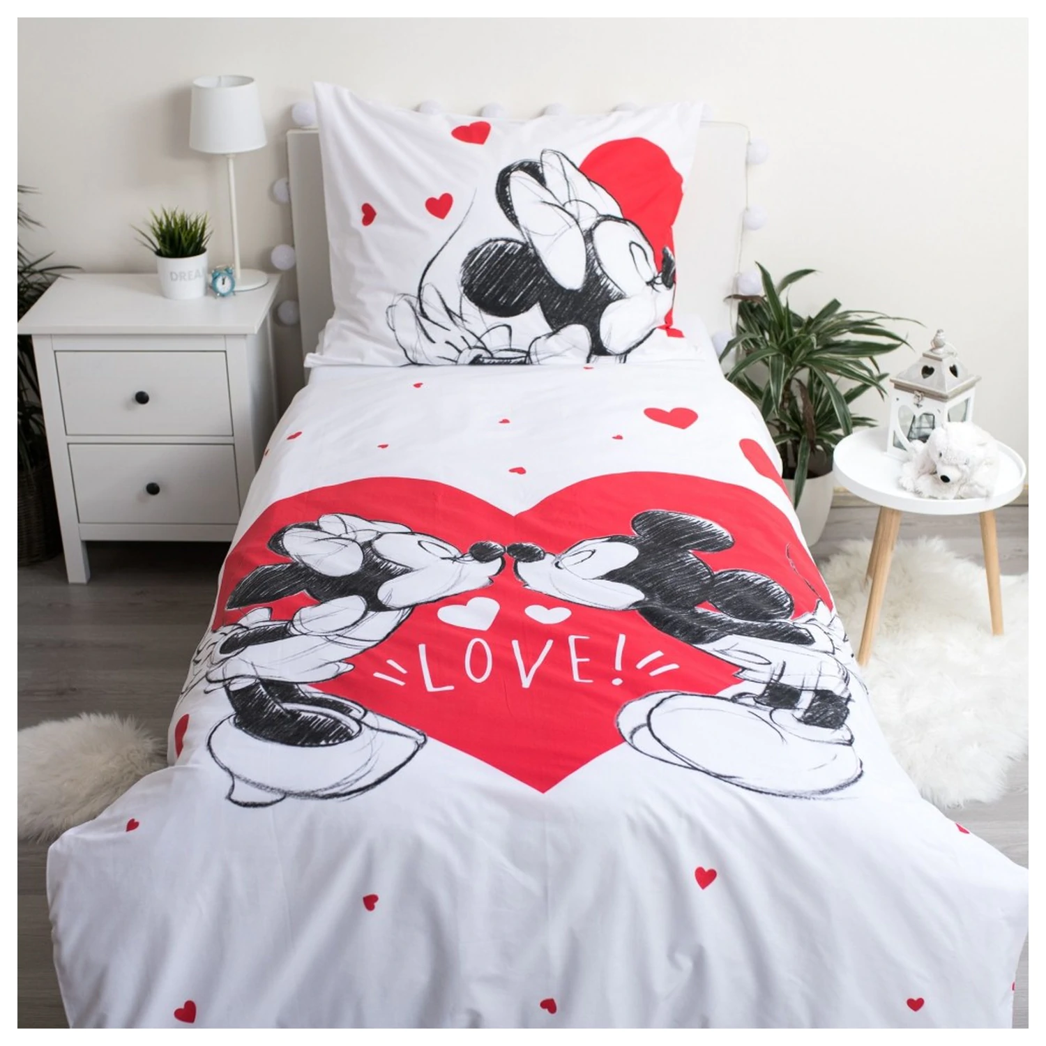 Disney Mickey, Minnie Love Bettdeckenbezug Produktfoto