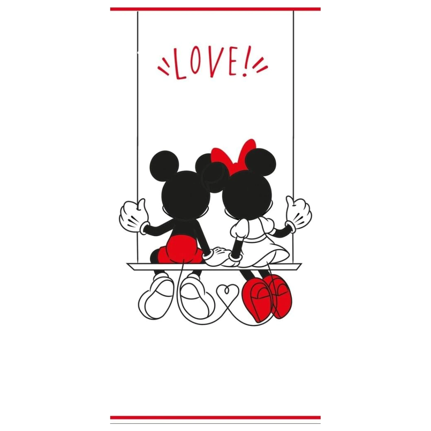 Disney Mickey & Minnie "Love" Strandtuch 70x140cm Produktfoto