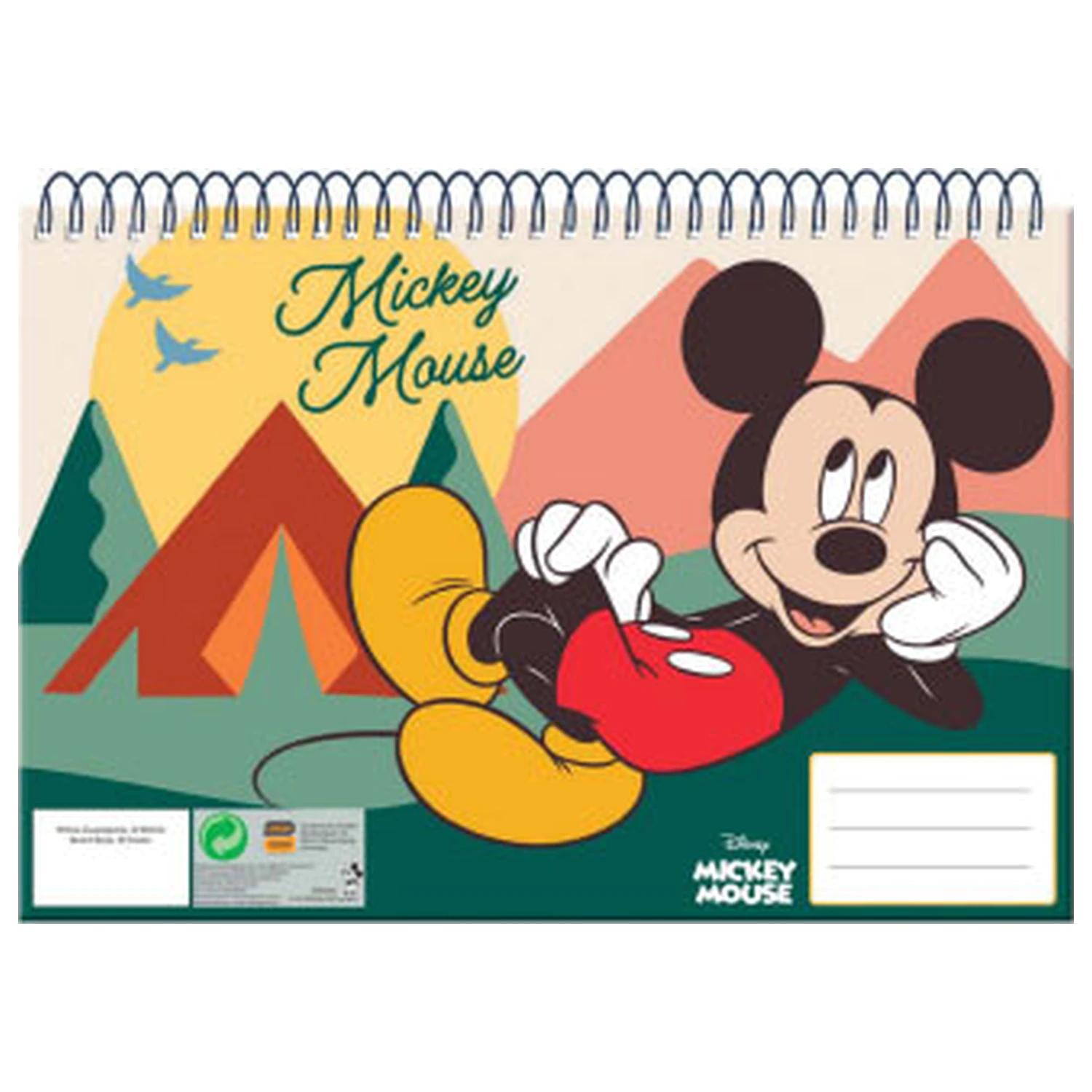 Disney Mickey Nature A4 Spiral Skizzenbuch, 30 Blatt Produktfoto