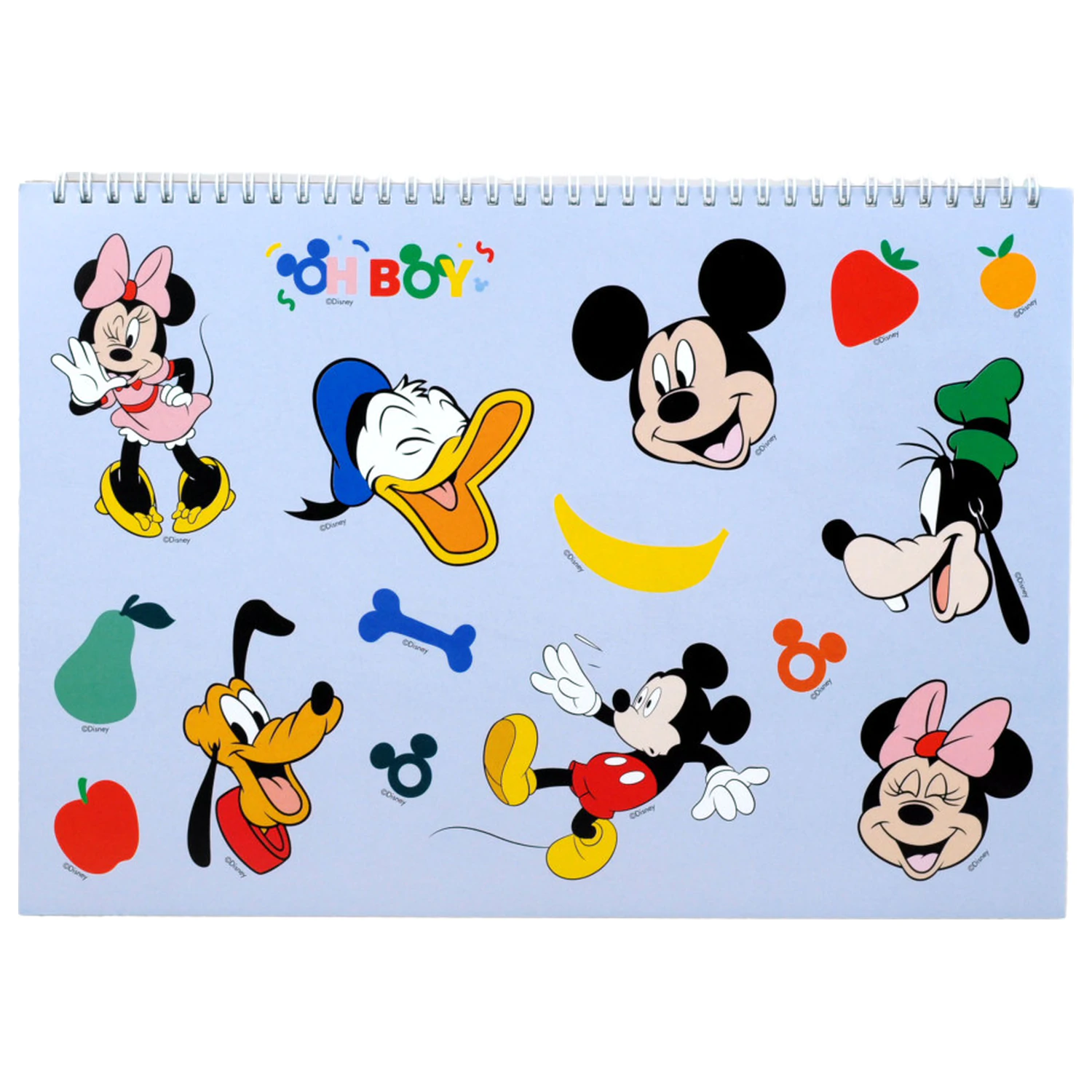 Disney Mickey Oh Boy A/4 Spiral Skizzenbuch 40 Blätter mit Aufklebern Produktfoto