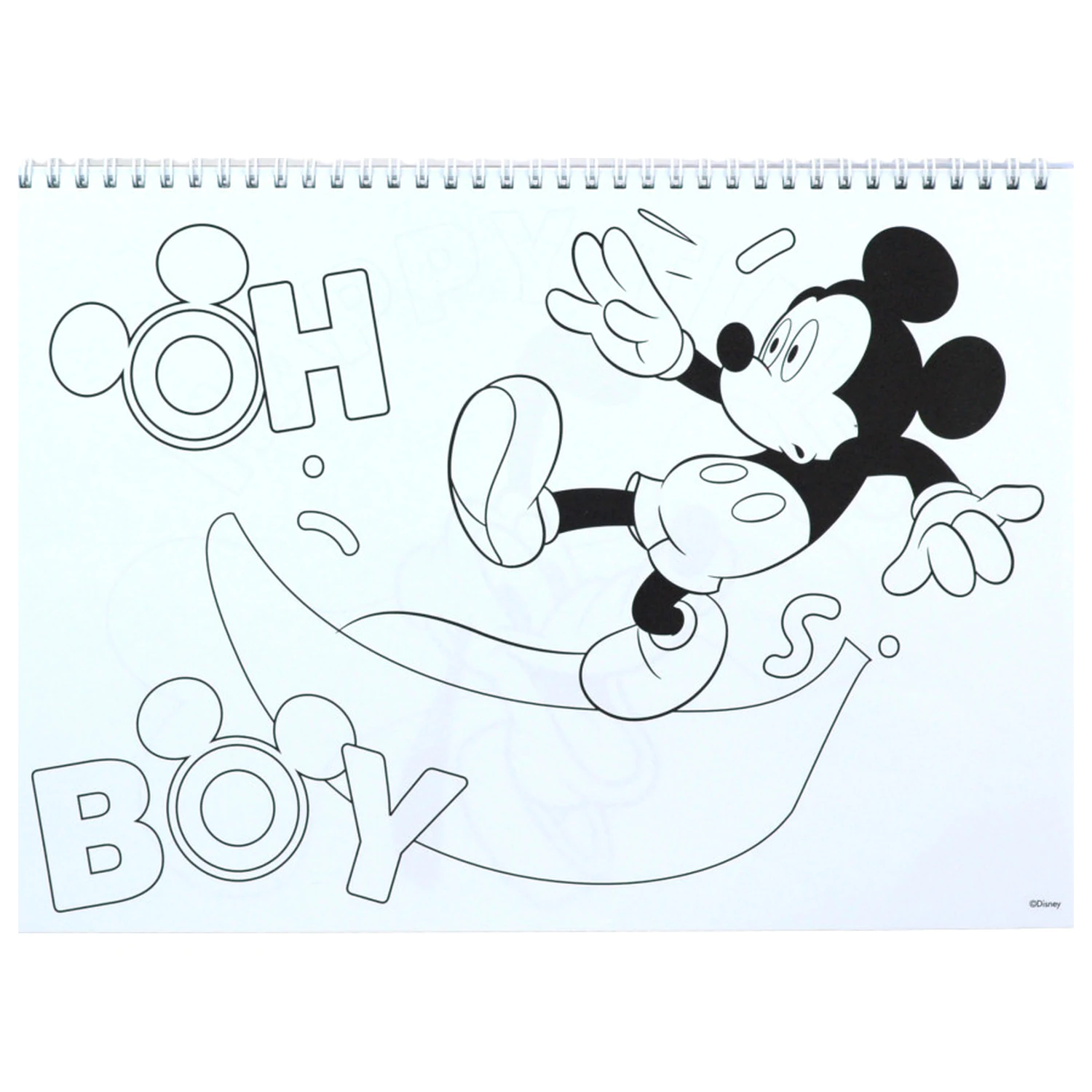 Disney Mickey Oh Boy A/4 Spiral Skizzenbuch 40 Blätter mit Aufklebern Produktfoto