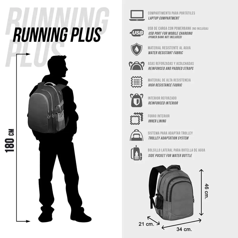 Disney Mickey Plus Looks Anpassungsfähig Rucksack 44cm termékfotó