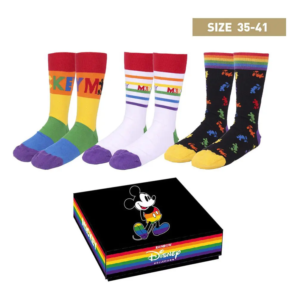 Disney Socken 3er-Pack Mickey Pride Collection 35-41 Produktfoto