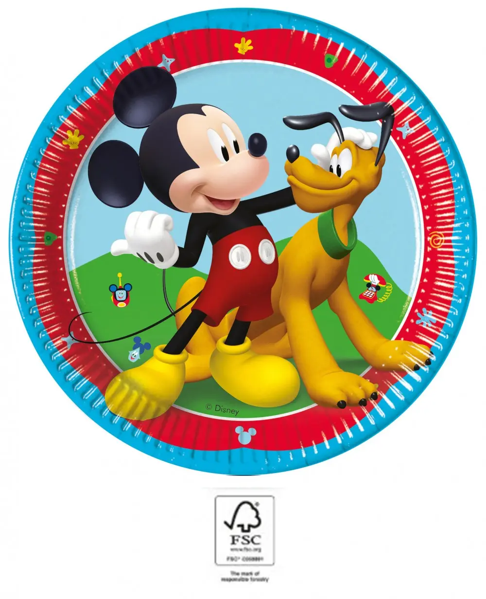 Disney Mickey Rock the House Pappteller 8-teilig 20 cm FSC Produktfoto