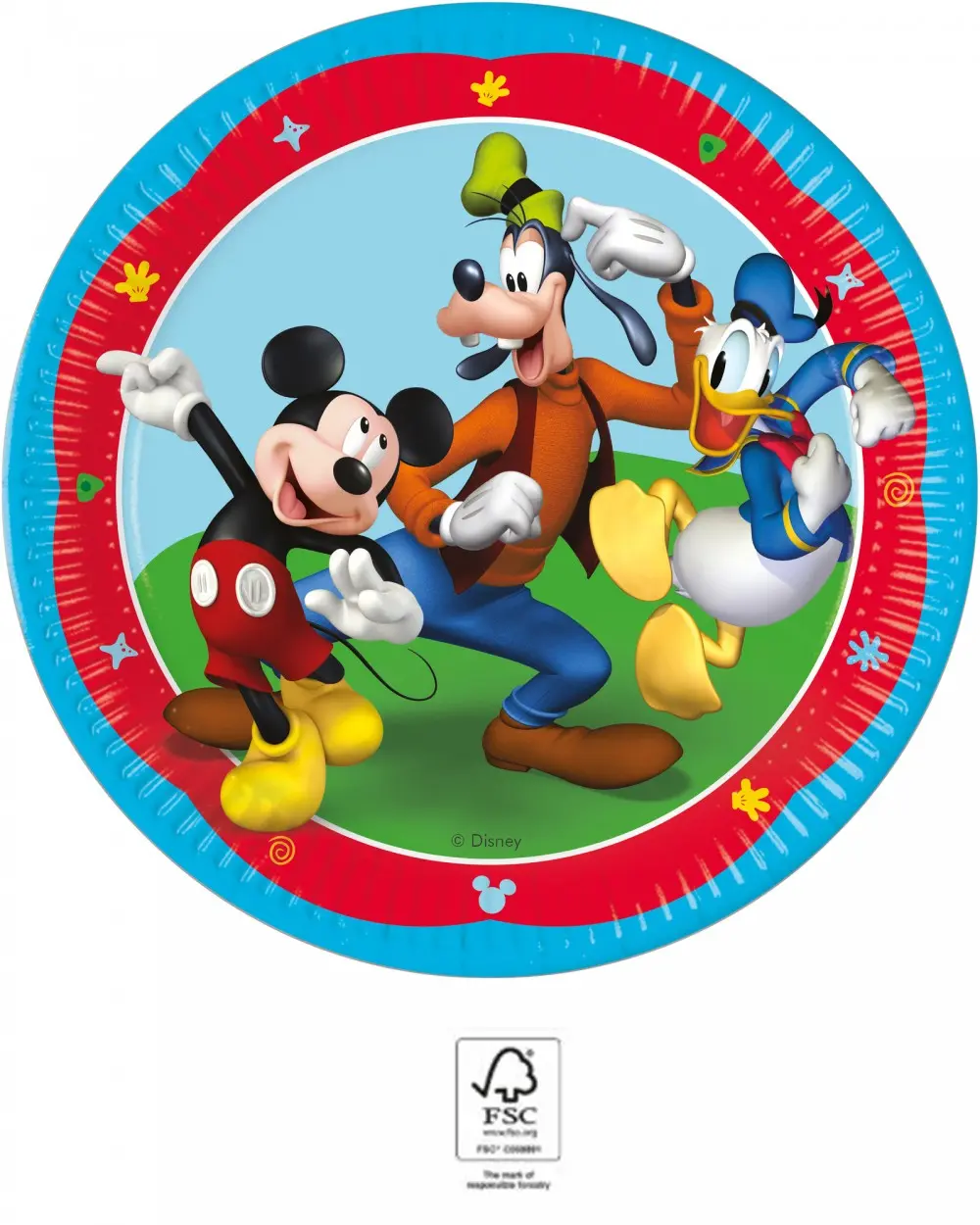 Disney Mickey Rock the House Pappteller 8 Stück 23 cm FSC Produktfoto