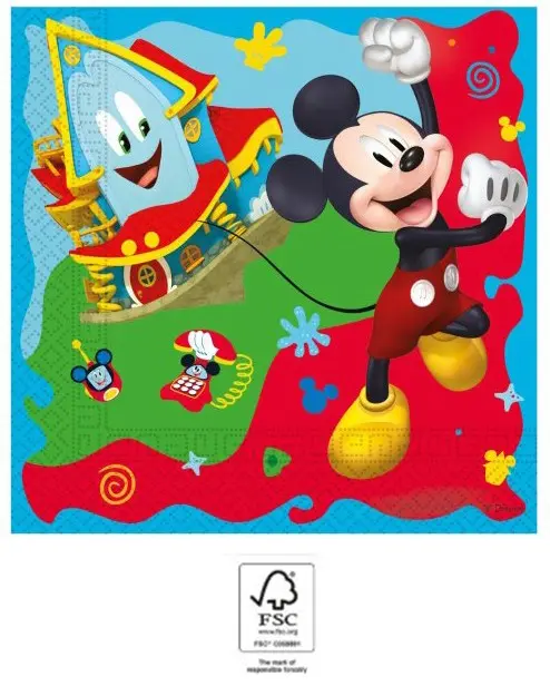 Disney Mickey Rock the House Servietten 20 Stück 33x33 cm FSC Produktfoto