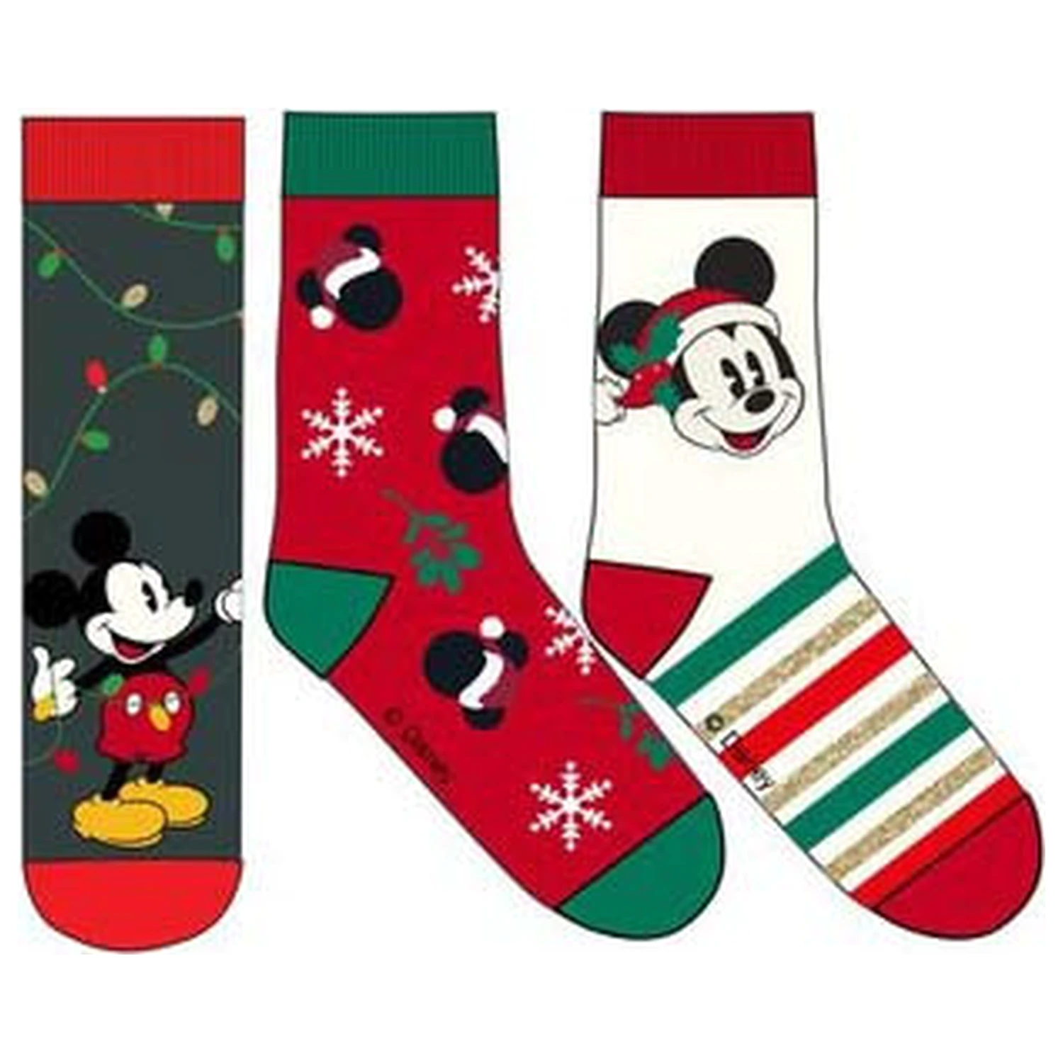 Disney Mickey Santa Hat Weihnachts Socken für Herren 41/44 Produktfoto