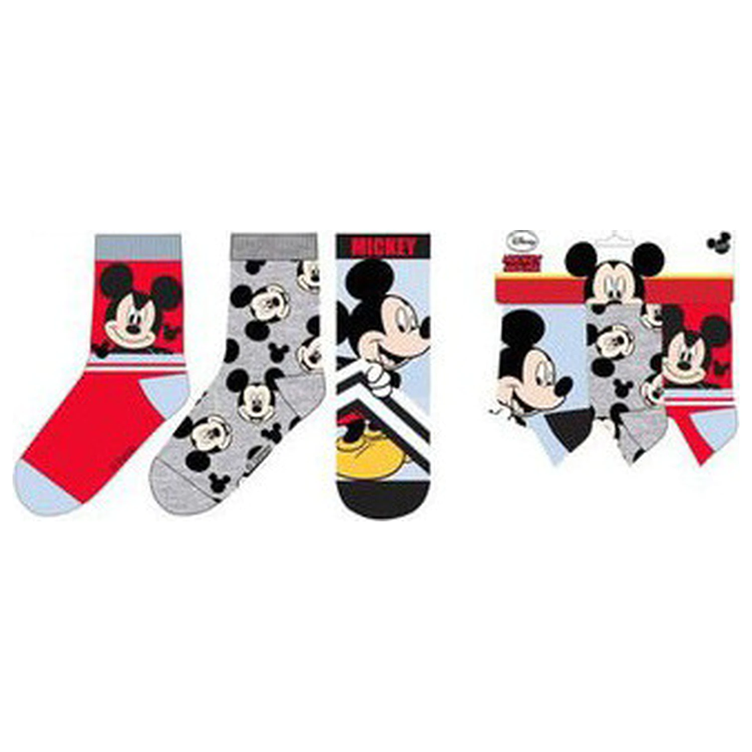 Disney Mickey Stride rote Kinder Socken 31/34 Produktfoto