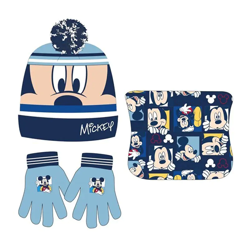 Disney Mickey Schlauchschal Mütze und Handschuh Set termékfotó