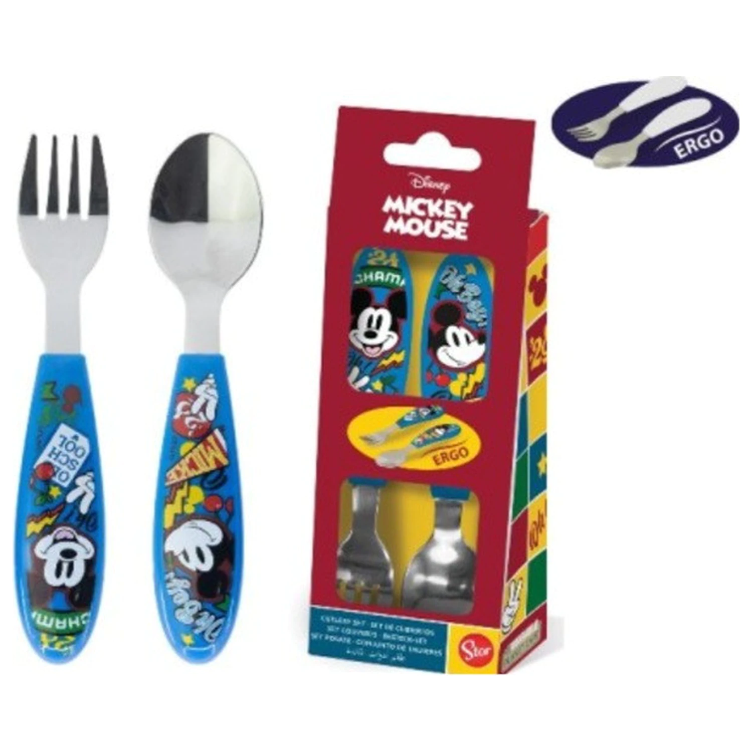 Disney Mickey True Champions Metall Ergo Besteckset - 2-teilig Produktfoto