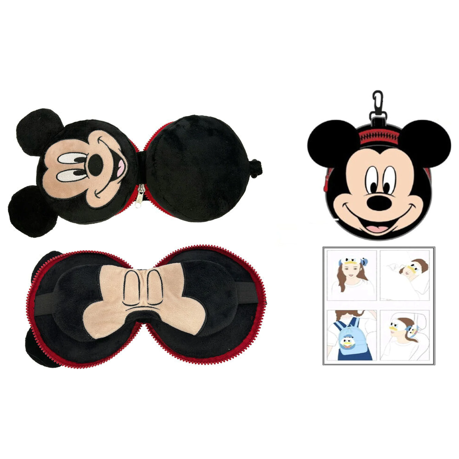 Disney Mickey Reisekissen + Maske Produktfoto