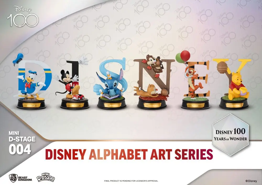 Disney Mini Diorama Stage Statuen 6-er Pack 100 Years of Wonder-Disney Alphabet Art 10 cm termékfotó