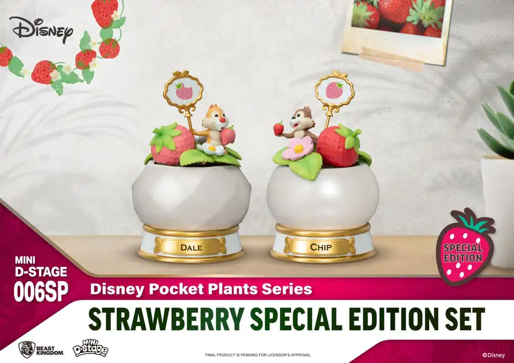 Disney Mini Diorama Stage Statuen Pocket Plants Series Strawberry Special Edition Set 12 cm termékfotó