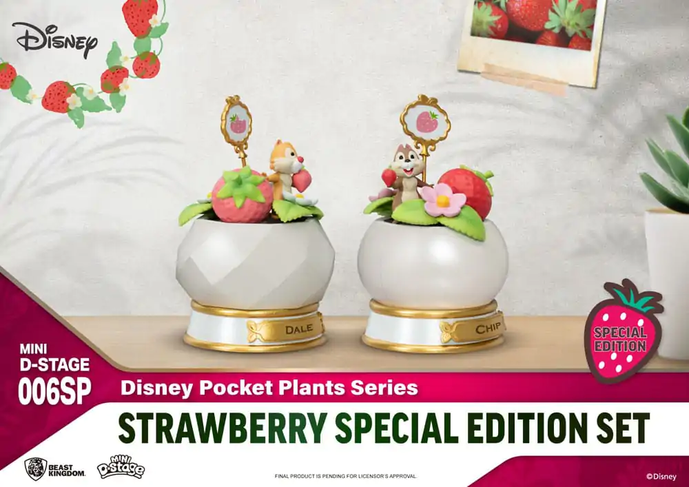 Disney Mini Diorama Stage Statuen Pocket Plants Series Strawberry Special Edition Set 12 cm termékfotó