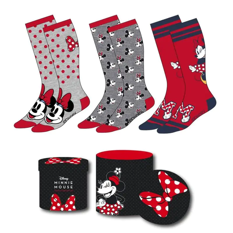 Disney Minnie 3er Pack erwachsen Socken termékfotó