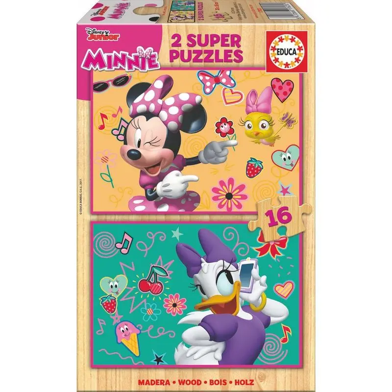 Disney Minnie and The Happy Helpers hölzern Puzzle 2x16St termékfotó