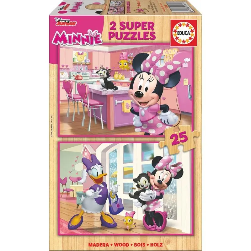 Disney Minnie and The Happy Helpers hölzern Puzzle 2x25St termékfotó