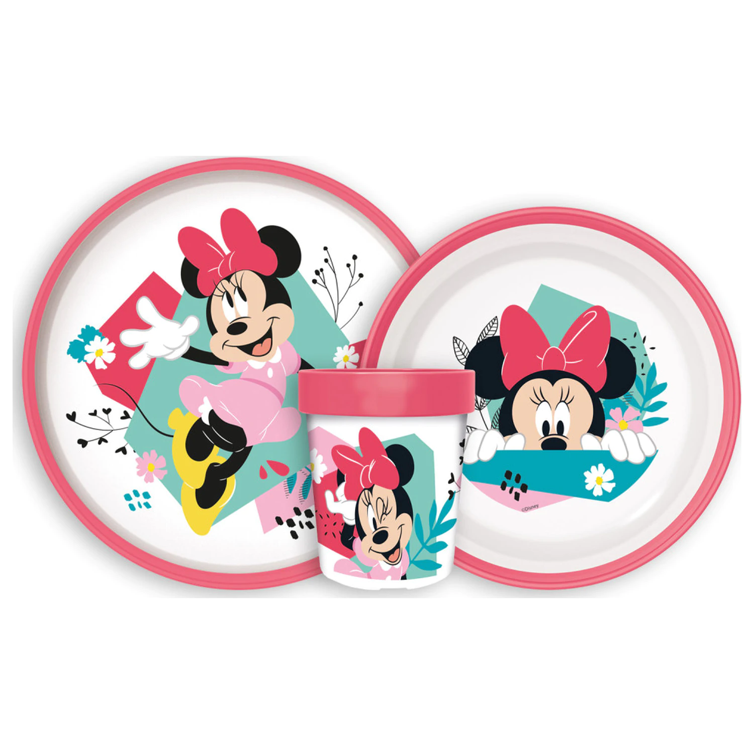 Disney Minnie Being More non-slip Geschirrset, Mikroplastik-Set Produktfoto