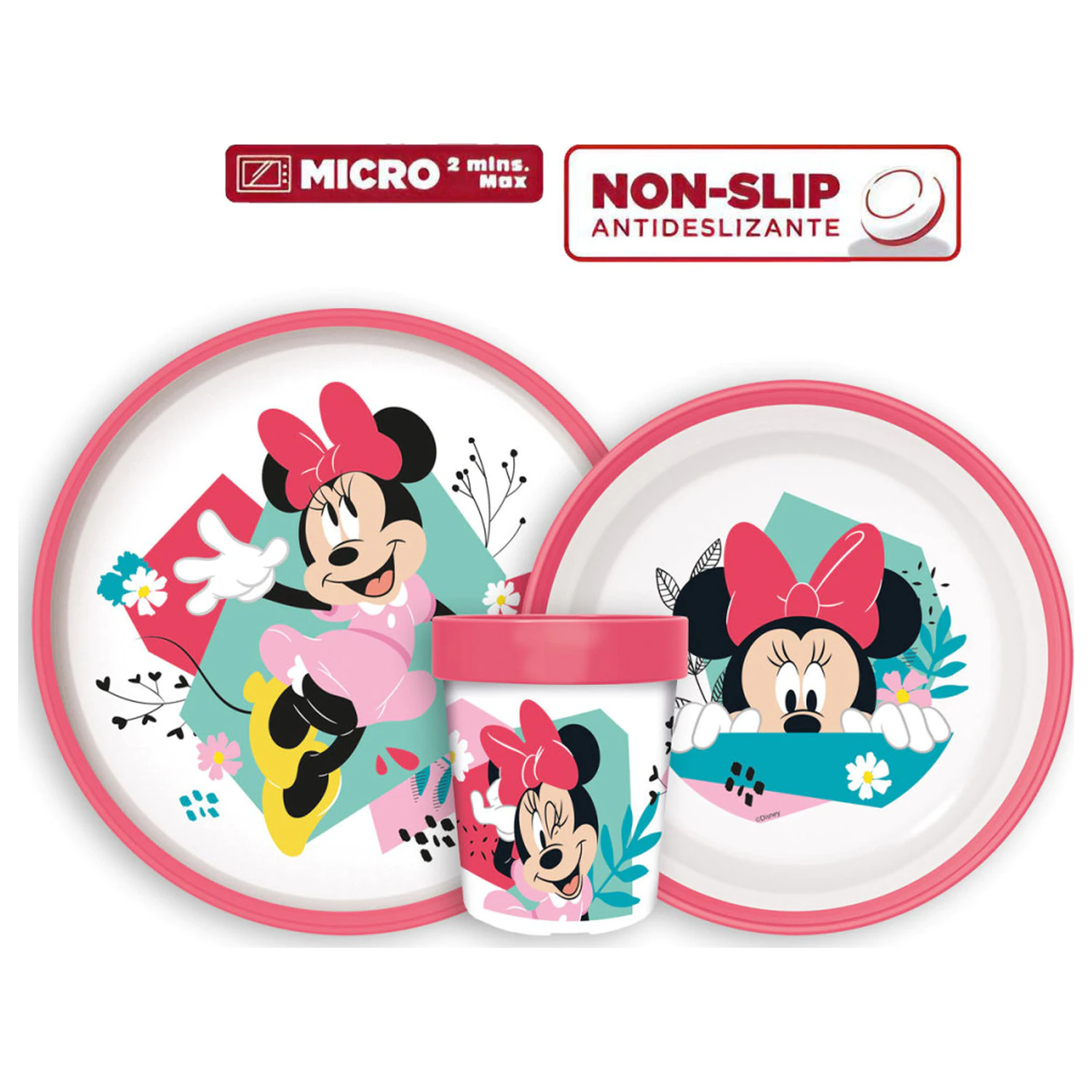 Disney Minnie Being More non-slip Geschirrset, Mikroplastik-Set Produktfoto