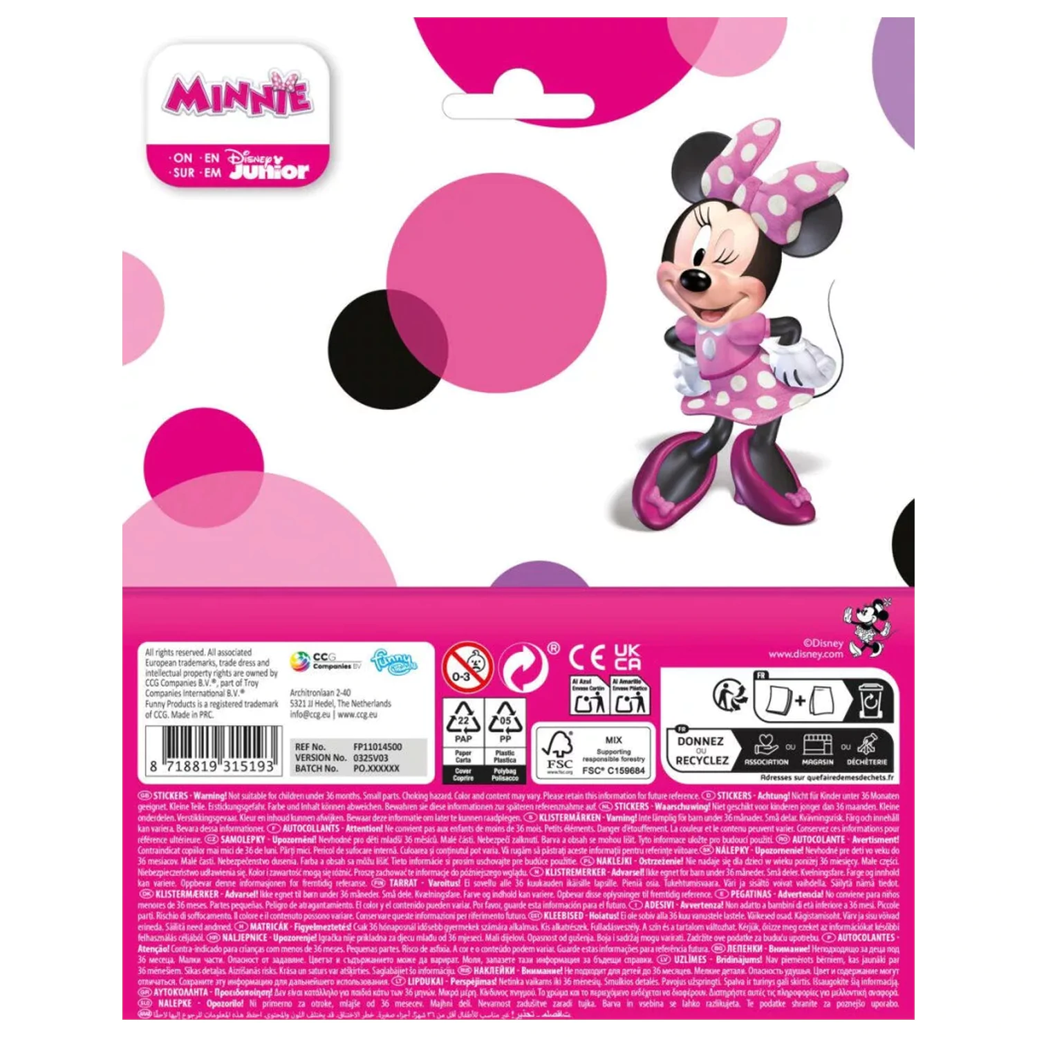 Disney Minnie Big Smile Aufkleber Produktfoto