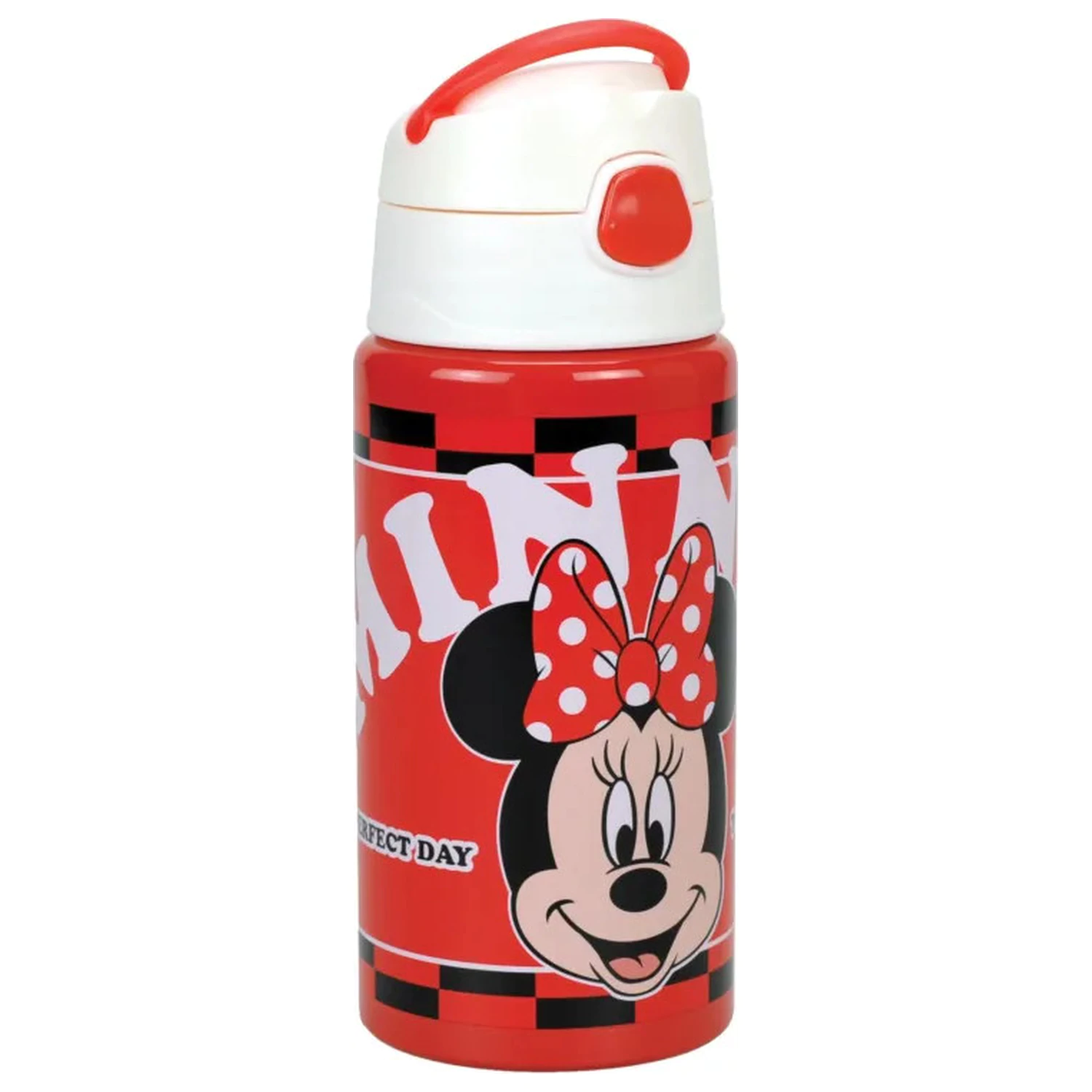 Disney Minnie Bloom Aluminium Flasche mit Strohhalm und Haken 500 ml Produktfoto