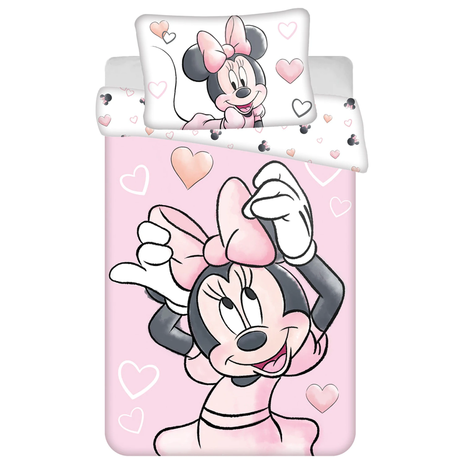 Disney Minnie Blush Pink Kinder Kleinkind Bettbezug Produktfoto