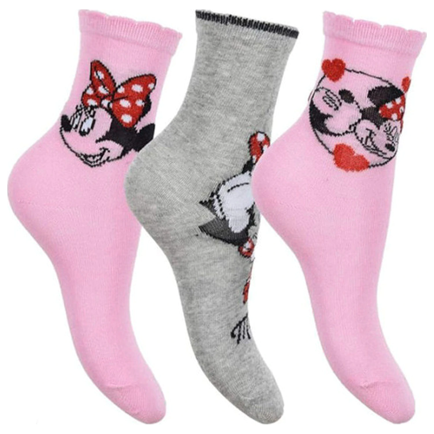 Disney Minnie Mouse Bow Pink Kinder Socken 31/34 Produktfoto