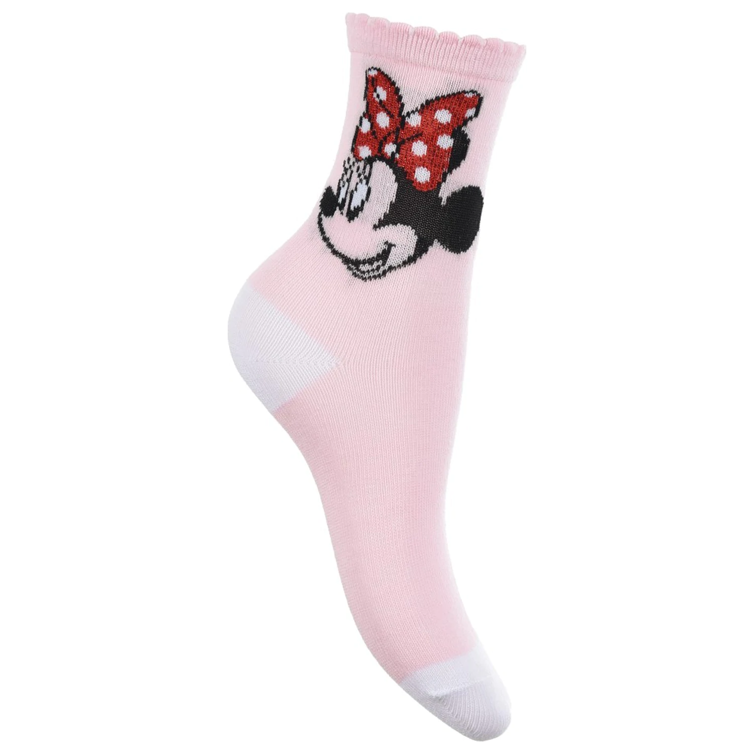 Disney Minnie Mouse Bow Pink Kinder Socken 31/34 Produktfoto