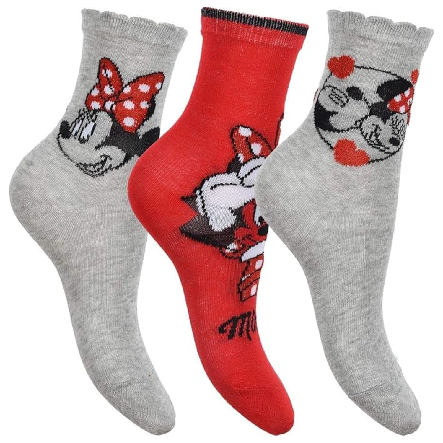 Disney Minnie Mouse Rote Schleife Kindersocken 31/34 Produktfoto