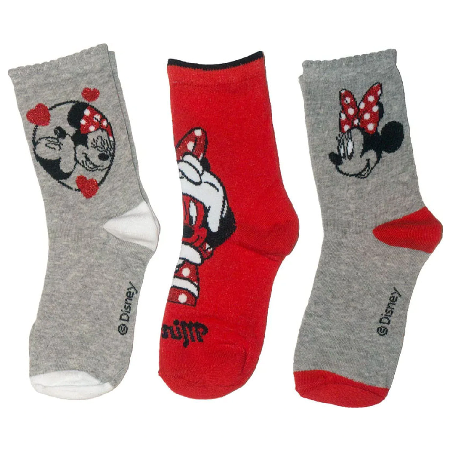 Disney Minnie Mouse Rote Schleife Kindersocken 31/34 Produktfoto