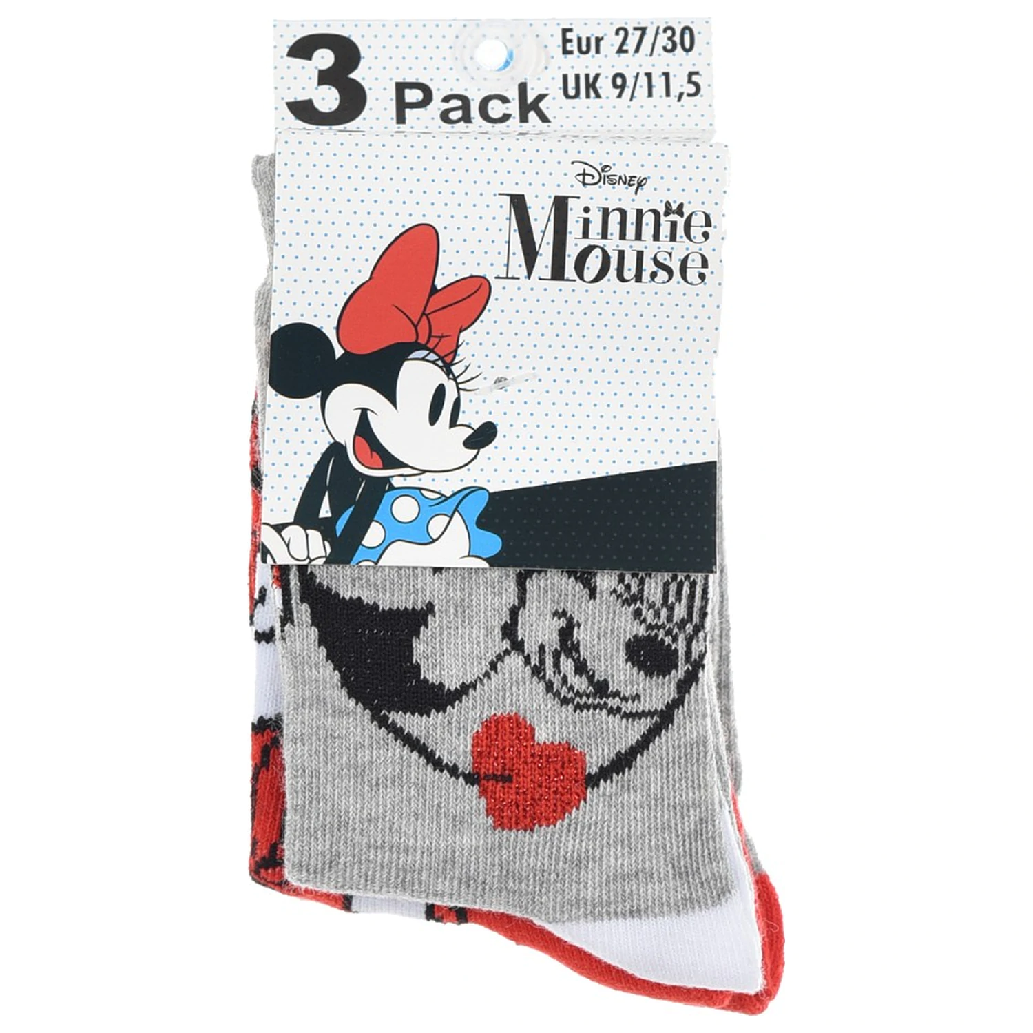 Disney Minnie Mouse Rote Schleife Kindersocken 31/34 Produktfoto