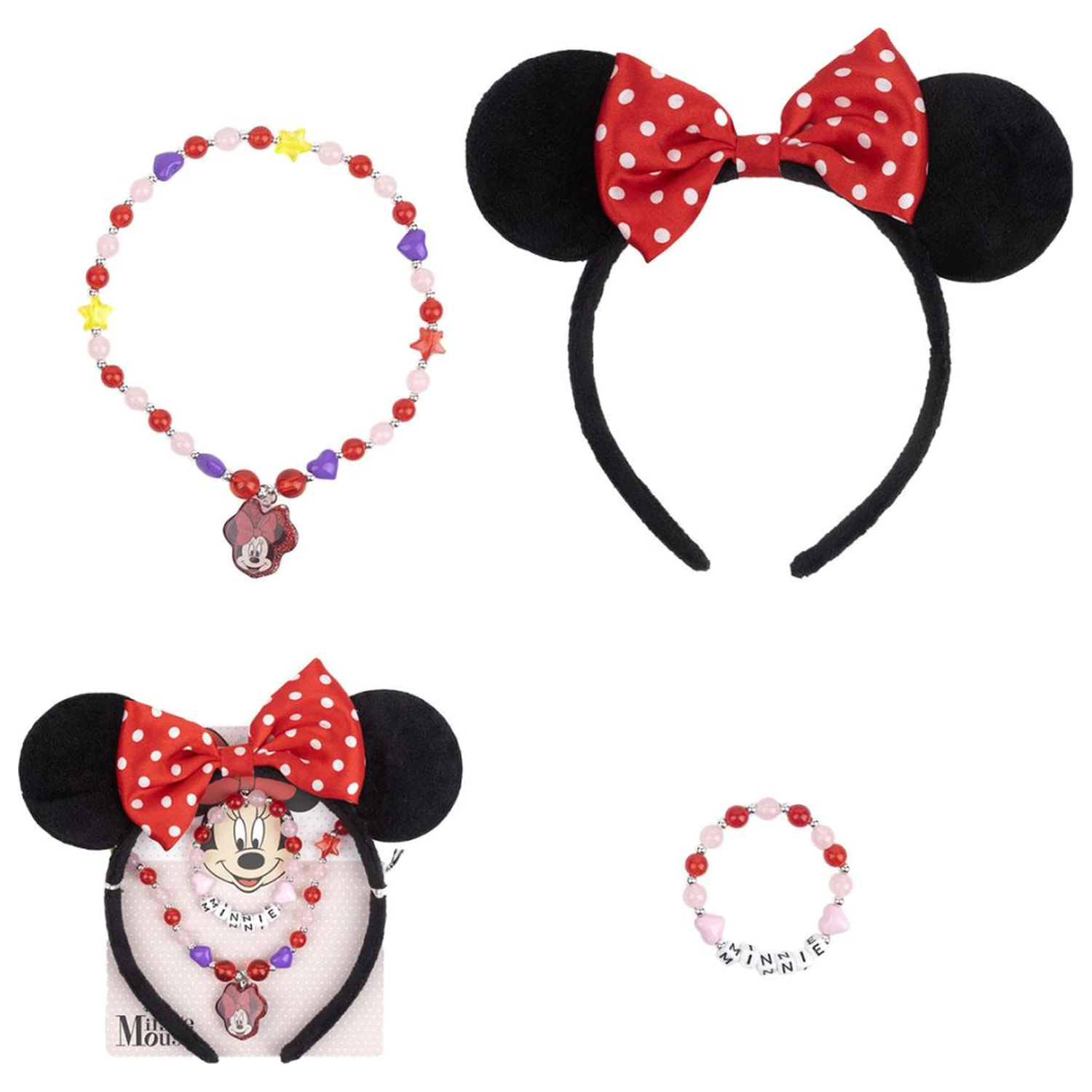 Disney Minnie Charm Schmuck und Stirnband Set Produktfoto