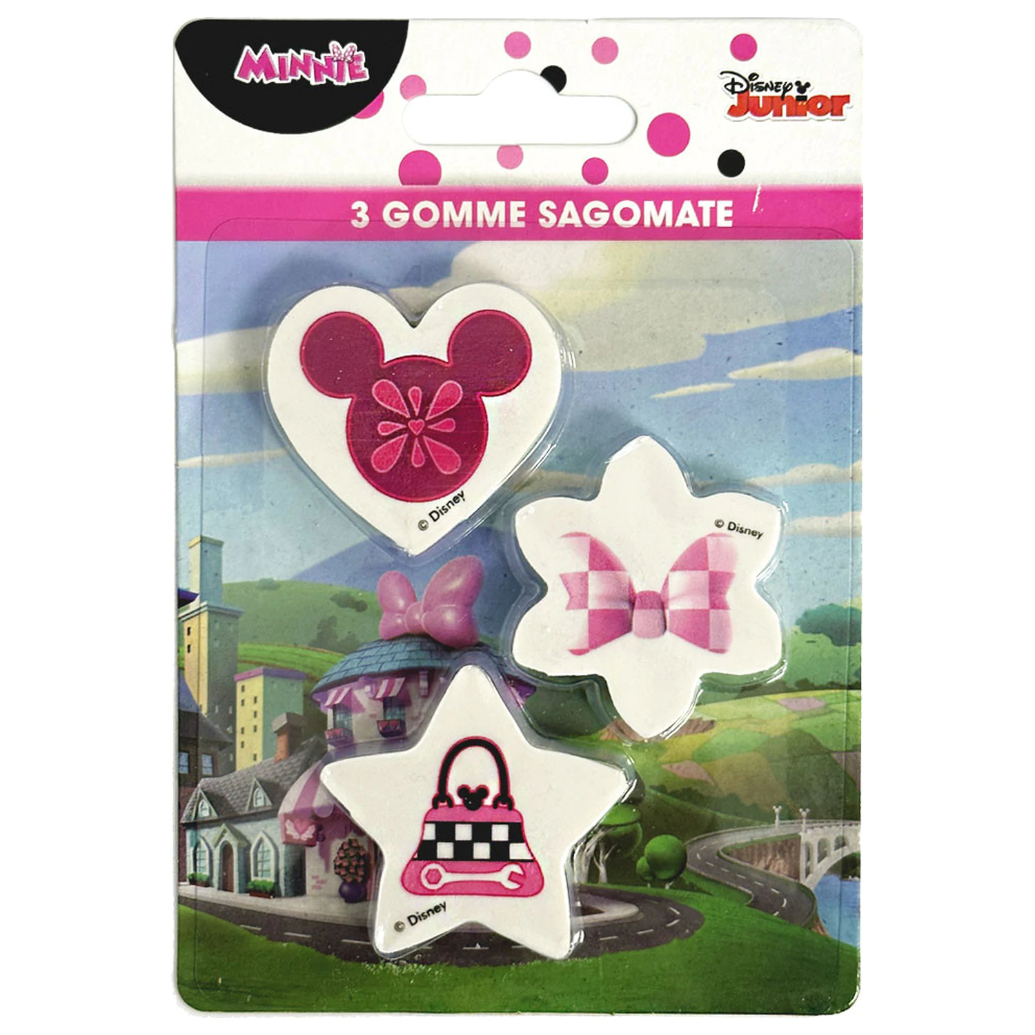 Disney Minnie Chic Geformte Radiergummis Set von 3 Produktfoto