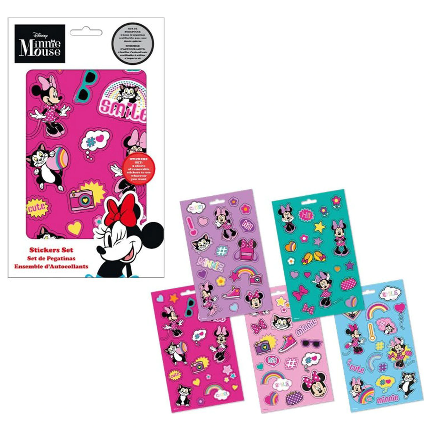 Disney Minnie Cute Sticker Set 5 Blatt Produktfoto