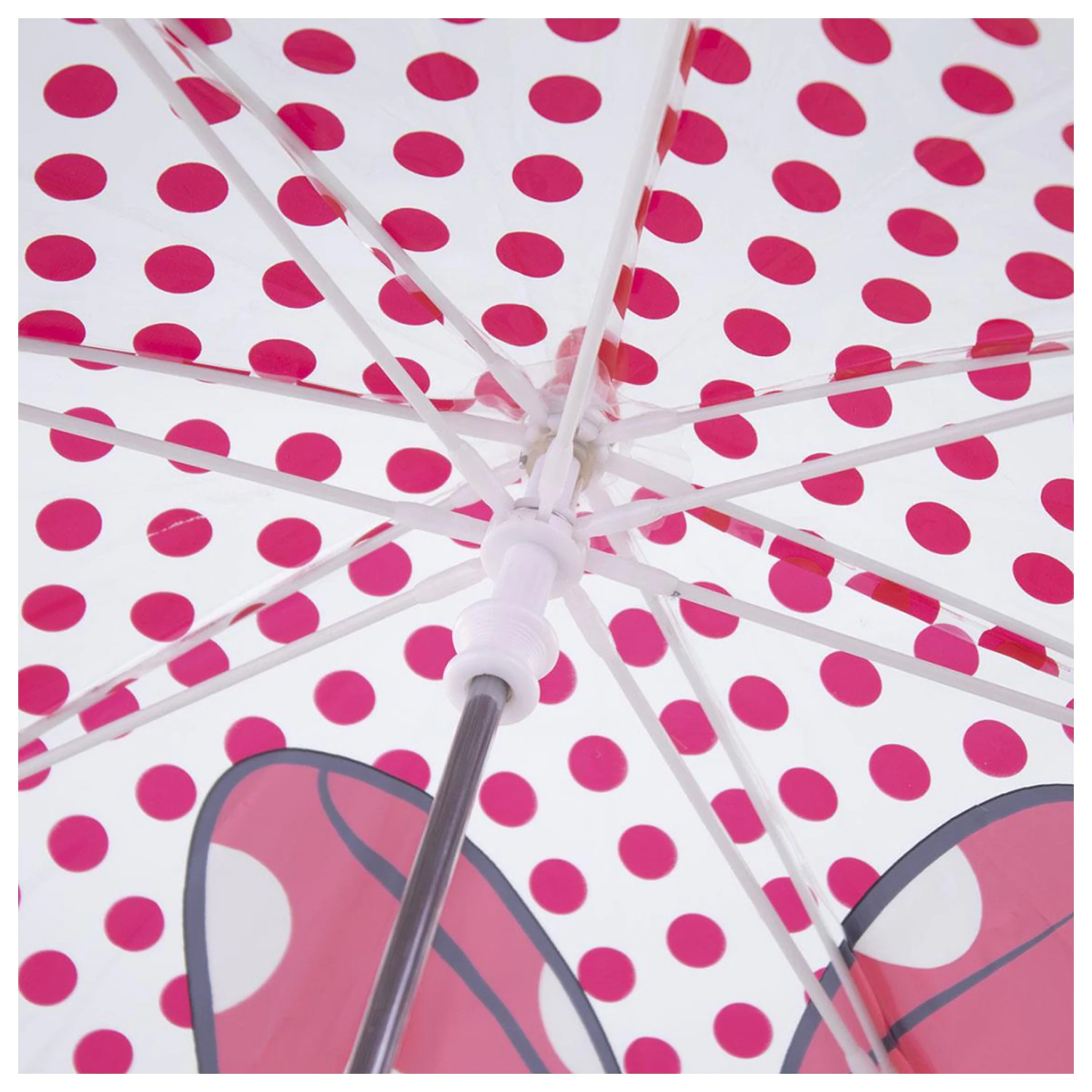 Disney Minnie Dots Kinder transparenter Regenschirm Ø71 cm Produktfoto