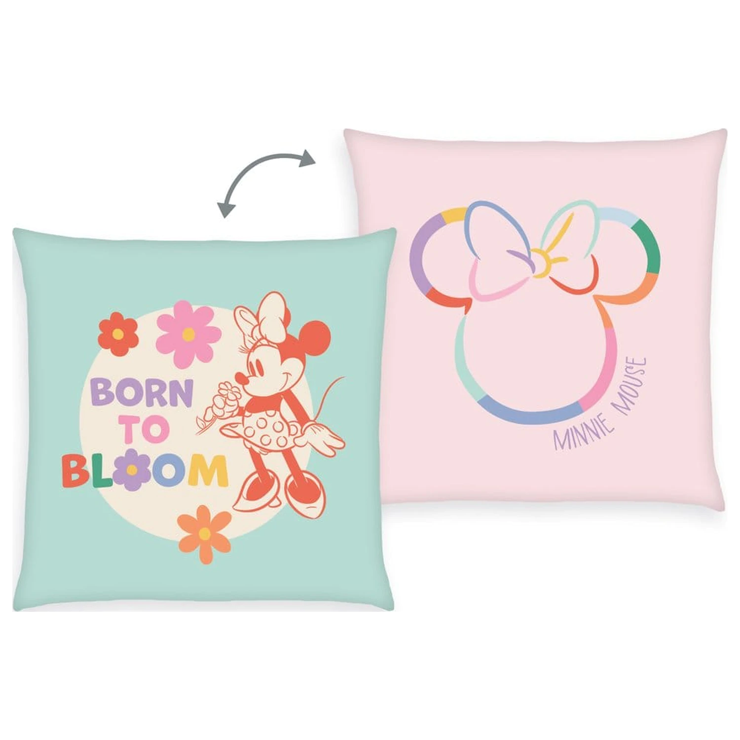 Disney Soft Velboa Kissen Minnie Mouse Born to Bloom 40 x 40 cm Produktfoto