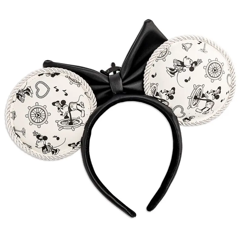 Disney by Loungefly Haarreif Steamboat Willie Ears Bow Rope Piping Produktfoto